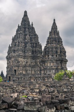Java, Endonezya 'daki Antik Prambanan Tapınağı, HDR Görüntü