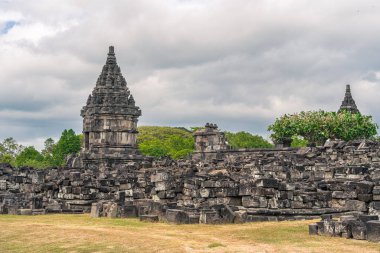 Java, Endonezya 'daki Antik Prambanan Tapınağı, HDR Görüntü