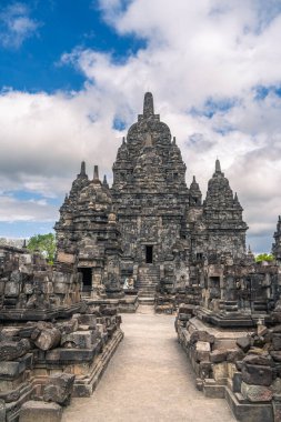 Java, Endonezya 'daki Antik Prambanan Tapınağı, HDR Görüntü