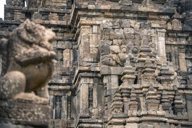 Java, Endonezya 'daki Antik Prambanan Tapınağı, HDR Görüntü