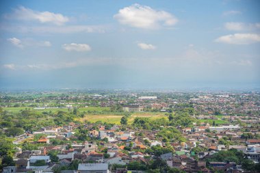 Aerial view of Surakarta city at Java, Indonesia clipart