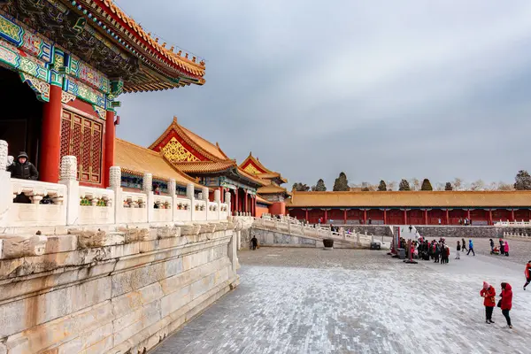Beijing China January 2019 Forbidden City Palace Cloudy Weather — Stock Photo, Image