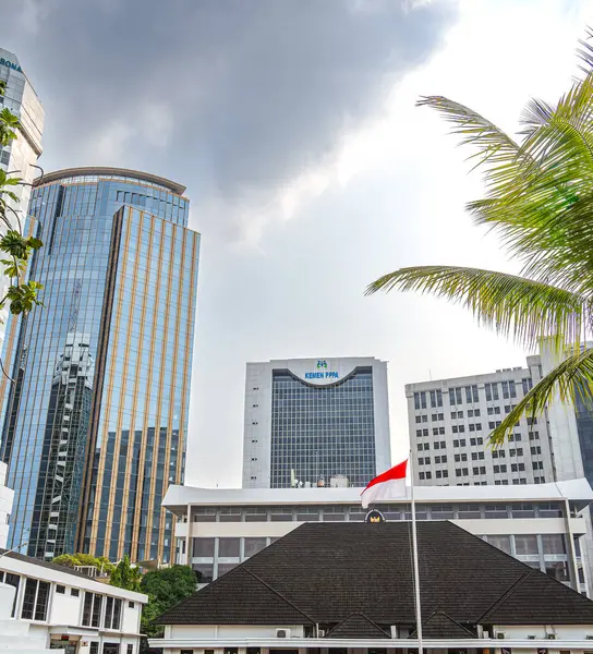 Jakarta Indonesia Luglio 2023 Punti Riferimento Del Centro Della Città — Foto Stock