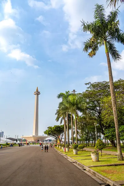 Yakarta Indonesia Julio 2023 Monumentos Del Centro Ciudad Clima Nublado —  Fotos de Stock
