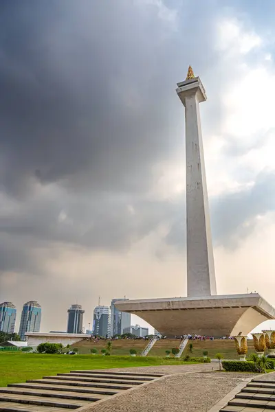 Jakarta Indonesia Juli 2023 Sentrum Landemerker Skyet Vær Hdr Bilde – stockfoto