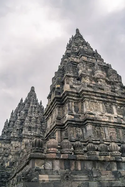 Prambanan Indonesien Juli 2023 Hindutempel Bei Bewölktem Wetter Hdr Image — Stockfoto