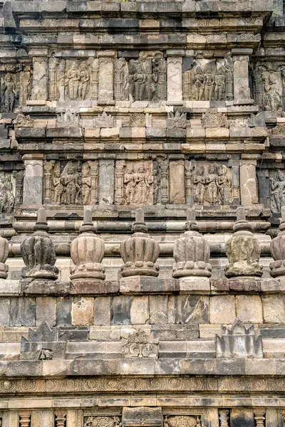 Prambanan Indonesia Julio 2023 Templo Hindú Clima Nublado Hdr Imagen —  Fotos de Stock