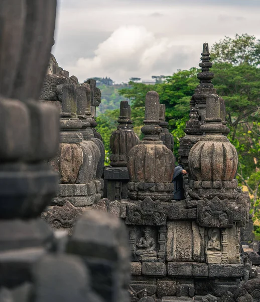 Antico Tempio Prambanan Java Indonesia Hdr Immagine — Foto Stock