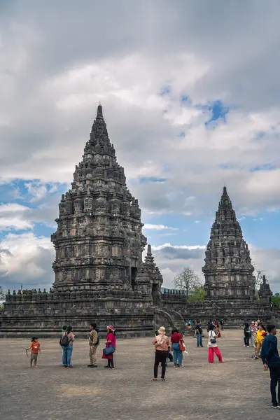 Antiker Prambanan Tempel Java Indonesien Hdr Bild — Stockfoto