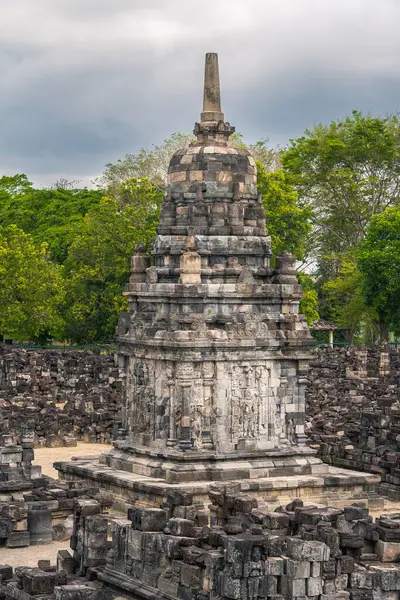 Antico Tempio Prambanan Java Indonesia Hdr Immagine — Foto Stock