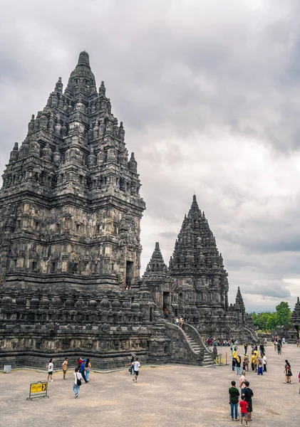 Antiguo Templo Prambanan Java Indonesia Imagen Hdr — Foto de Stock