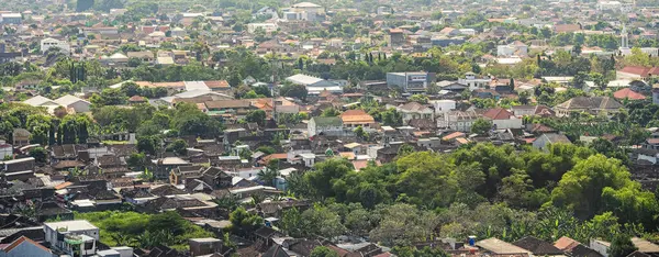 Letecký Pohled Město Surakarta Jávě Indonésie — Stock fotografie