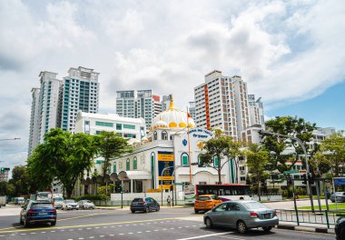 Singapur - 1 Temmuz 2023: Singapur 'da Küçük Hindistan Bölgesi Simgeleri, HDR Image