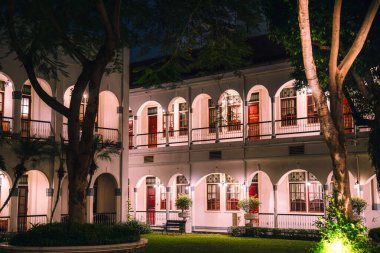 Surabaya, Endonezya - Temmuz 12023: Geceye kadar Tarihi Şehir Merkezi