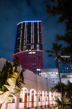 Surabaya, Endonezya - Temmuz 12023: Geceye kadar Tarihi Şehir Merkezi