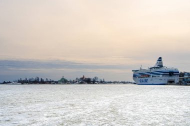 Helsinki, Finlandiya - 18 Mart 2023: Helsinki Limanı, HDR Görüntü
