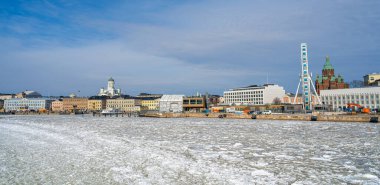 Helsinki, Finlandiya - 18 Mart 2023: Helsinki Limanı, HDR Görüntü