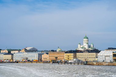 Helsinki, Finlandiya - 18 Mart 2023: Helsinki Limanı, HDR Görüntü