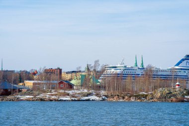 Helsinki, Finlandiya - 18 Mart 2023: Helsinki Limanı, HDR Görüntü