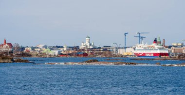 Helsinki, Finlandiya - 18 Mart 2023: Helsinki Limanı, HDR Görüntü