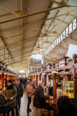 Helsinki, Finlandiya - 18 Mart 2023: Kauppahalli Pazar, HDR Görüntü