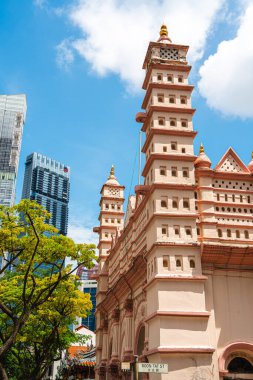 Singapur - Temmuz 12023: Çin Mahallesi Sunny Weather, HDR Görüntü