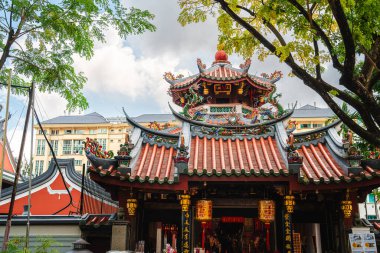 Singapur - Temmuz 12023: Çin Mahallesi Sunny Weather, HDR Görüntü