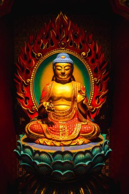 Singapur - Temmuz 12023: Buddha Diş Tarihi Tapınağı ve Müzesi