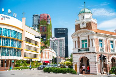 Singapur - Temmuz 12023: Çin Mahallesi Sunny Weather, HDR Görüntü