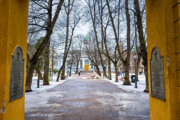 芬兰赫尔辛基 2023年3月18日 冬季市中心 Hdr图像 — 图库照片