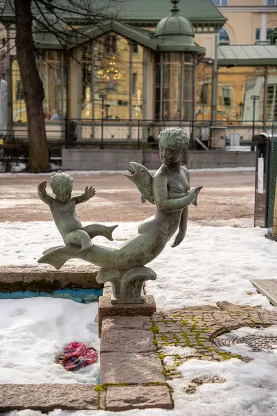 Хельсинки Финляндия Марта 2023 Года Центр Города Зимой Hdr Image — стоковое фото