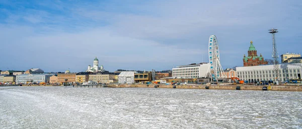 Helsinki Finlândia Março 2023 Helsínquia Porto Inverno Hdr Image — Fotografia de Stock