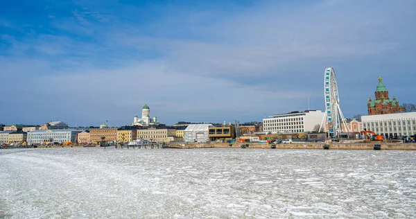 Helsinki Finlândia Março 2023 Helsínquia Porto Inverno Hdr Image — Fotografia de Stock