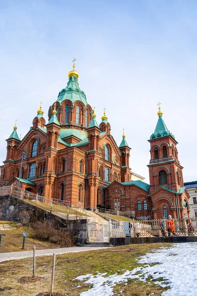 Helsinki Finlande 1Er Mars 2023 Cathédrale Orthodoxe Hdr Image — Photo