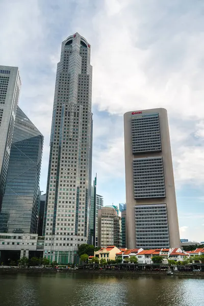 Singapur Lipca 2023 Singapur City Center Słoneczną Pogodę Hdr Image — Zdjęcie stockowe