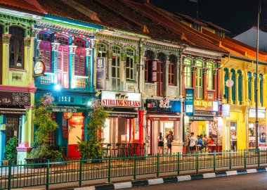 Singapur - Temmuz 12023: Joo Chiat İlçe simgeleri, HDR Görüntü