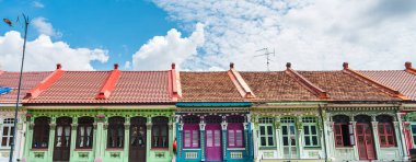 Singapur - Temmuz 12023: Joo Chiat İlçe simgeleri, HDR Görüntü