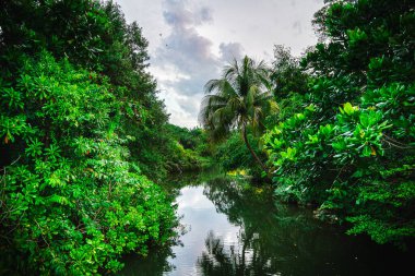 Singapur - Temmuz 12023: Singapur Nehri ve Limanı çevresindeki simgeler, HDR Görüntü