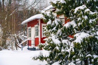 Turku, Finlandiya - 27 Mart 2023: Kışın şehir manzarası, HDR Görüntü