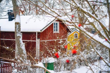 Turku, Finlandiya - 27 Mart 2023: Kışın şehir manzarası, HDR Görüntü