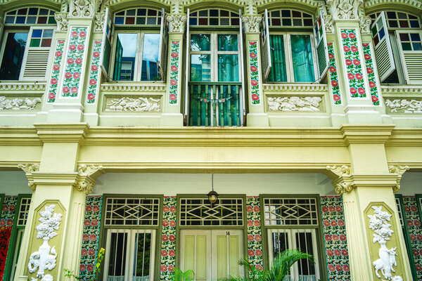 Сингапур - 1 июля 2023: Маленькая Индия в Сингапуре в пасмурную погоду, HDR Image