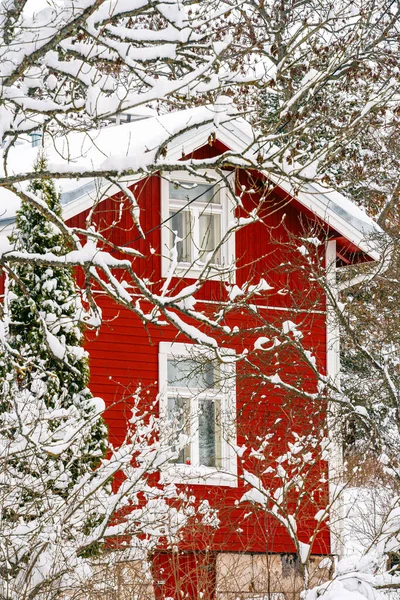 Turku, Finlandiya - 27 Mart 2023: Kışın şehir manzarası, HDR Görüntü