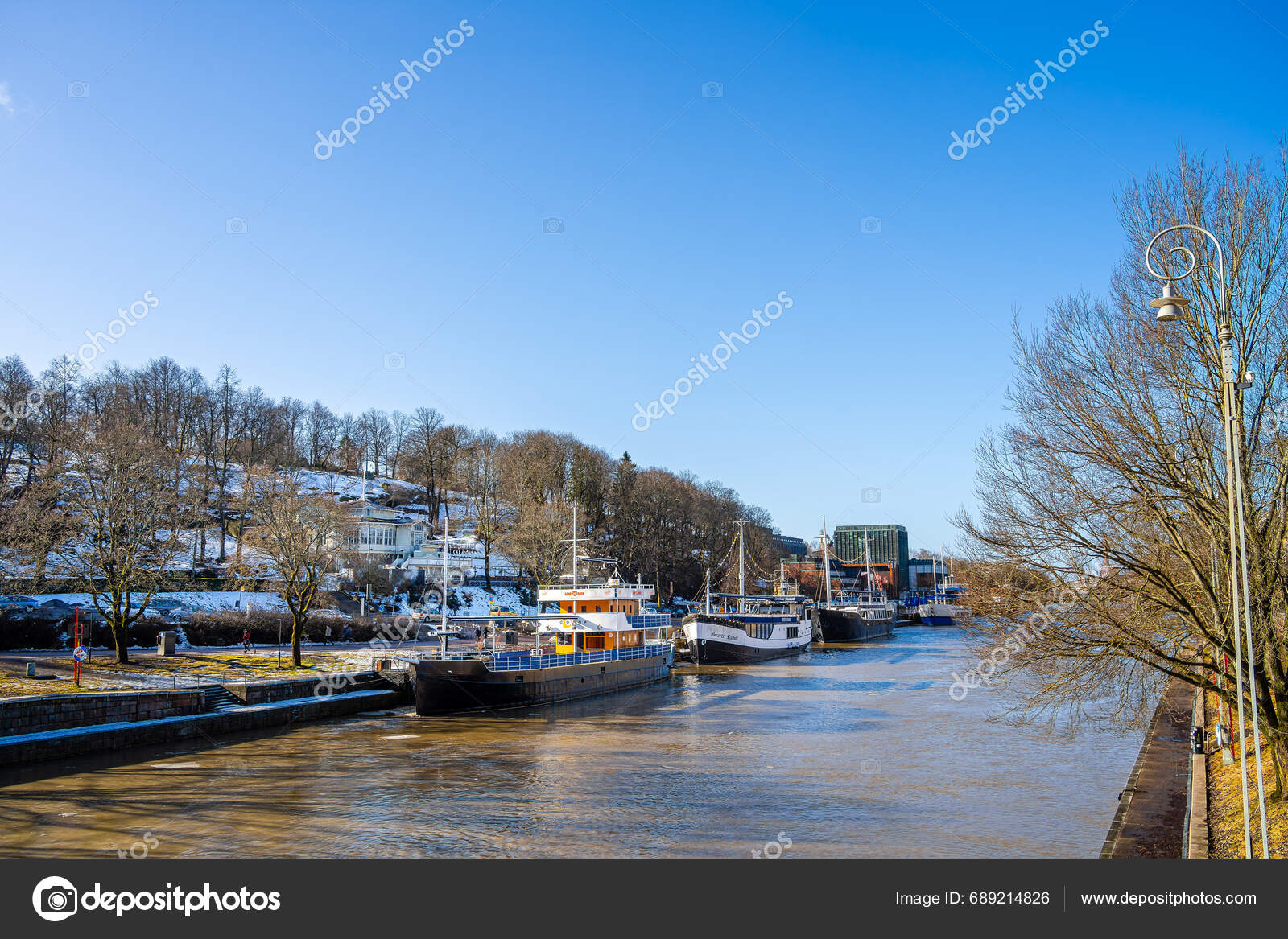 Turku Finland March 2023 Historical City Landmarks Wintertime Hdr Image