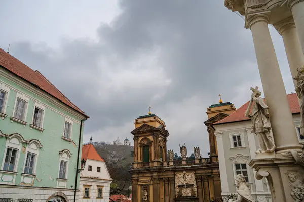 Mikulov Czech Republic March 2023 Historical City Landmarks Cloudy Weather — Stock Photo, Image