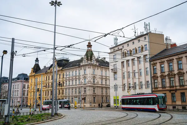 Olomouc République Tchèque Mars 2023 Centre Ville Historique Par Temps — Photo