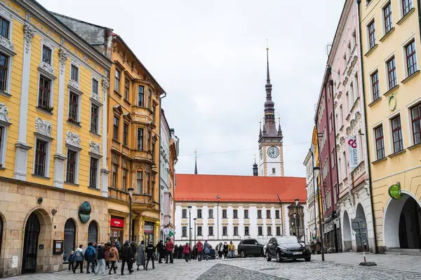 Olomouc République Tchèque Mars 2023 Centre Ville Historique Par Temps — Photo
