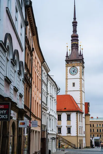 Olomouc Çek Cumhuriyeti Mart 12023 Bulutlu Havada Tarihi Kent Merkezi — Stok fotoğraf
