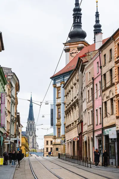 Olomouc República Checa Marzo 2023 Centro Histórico Ciudad Con Clima —  Fotos de Stock