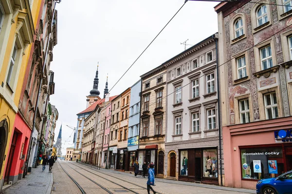 Olomouc Tjeckien Mars 2023 Historisk Centrum Molnigt Väder Hdr Bild — Stockfoto