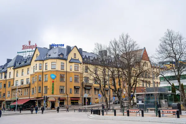 Turku Finlandiya Mart 12023 Kışın Tarihi Kent Simgeleri Hdr Görüntü — Stok fotoğraf